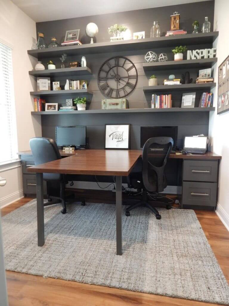luxury modern home office ideas The Office T-shape Desk