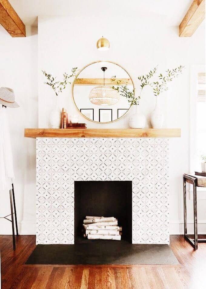 painting fireplace mantel ideas Bright and Elegant Fireplace Mantle