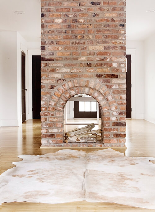 Double Sided Fireplace Brick Double Sided Fireplace