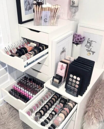 Makeup Storage Cabinet Ideas Organized Drawers