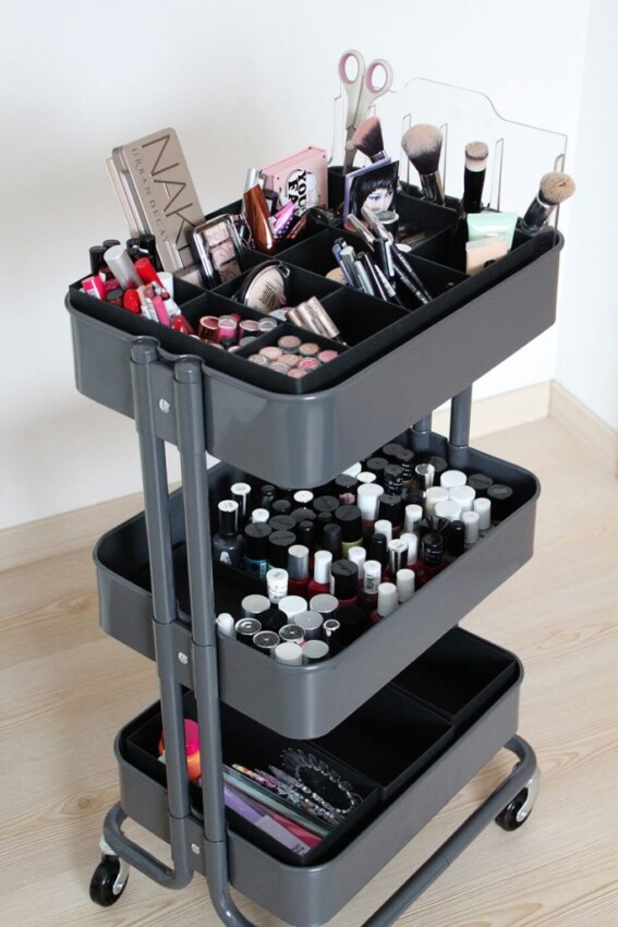 Makeup Storage Ideas Ikea Makeup Trolley