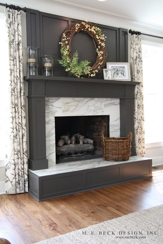Metal Fireplace Surround Ideas Elaborate Marble and Black Fireplace Surround