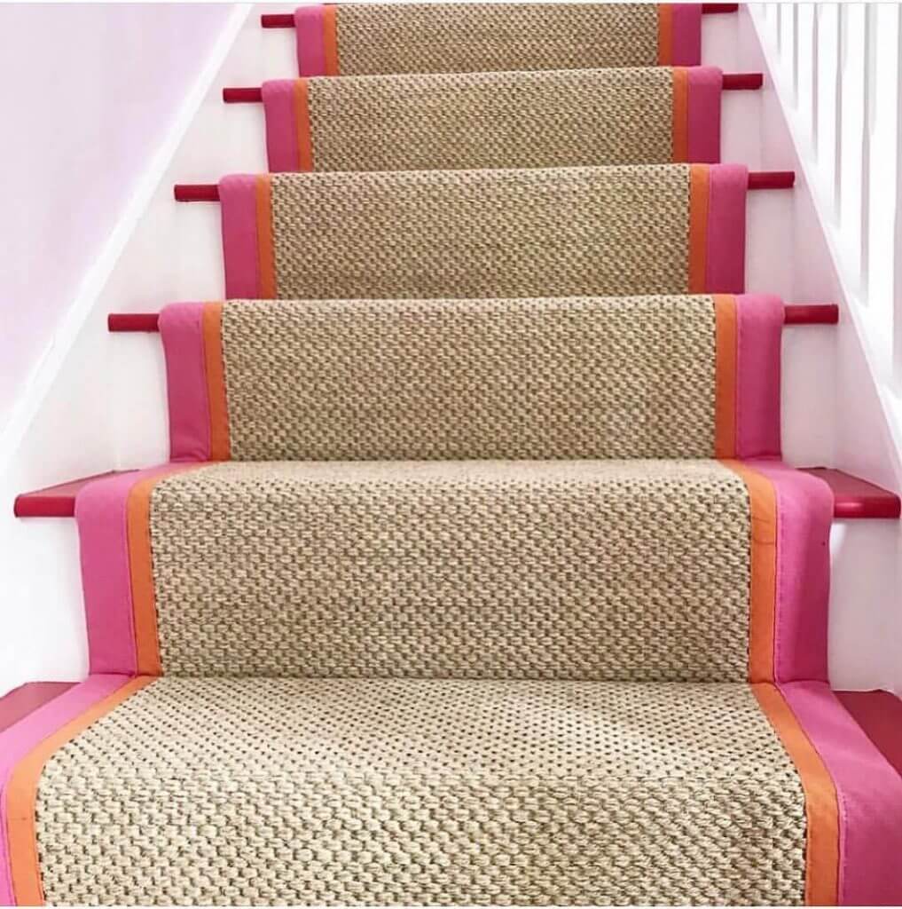 Modern Stair Runner Ideas Stair Runner Grey and Pink