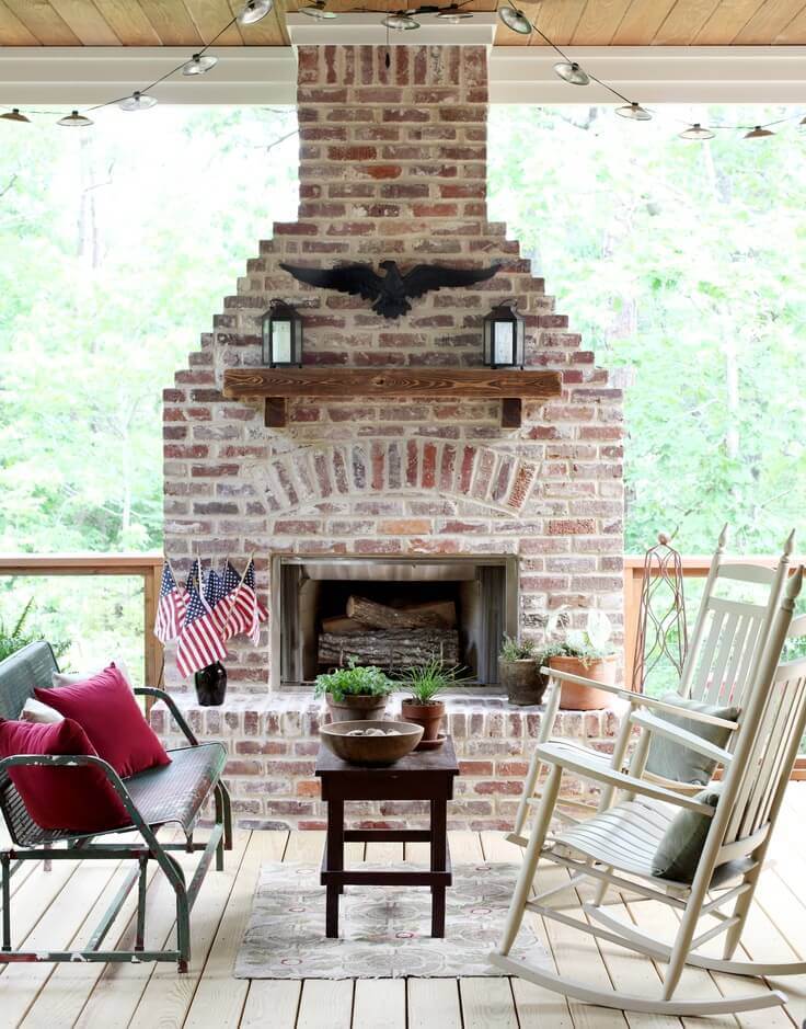 Outdoor Fireplace Ideas DIY Simple Fireplace Deck
