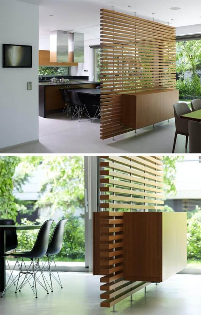 Room Divider Ideas Ikea Slatted Wood Divider