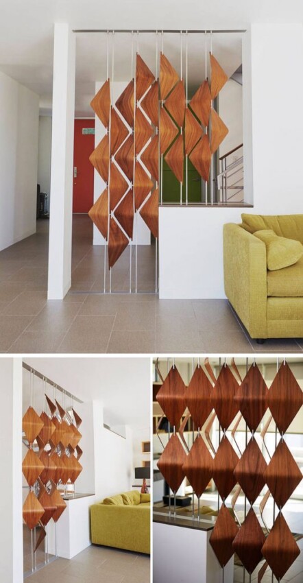Room Divider Ideas for Living Room Walnut Wood Shades
