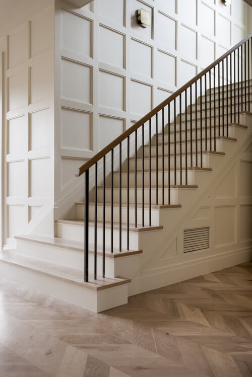 Simple Staircase Wall Decor Classic Herringbone