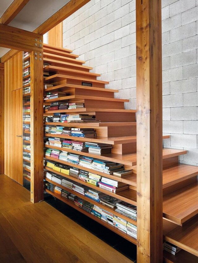 basement under stairs ideas Bookshelves Staircase