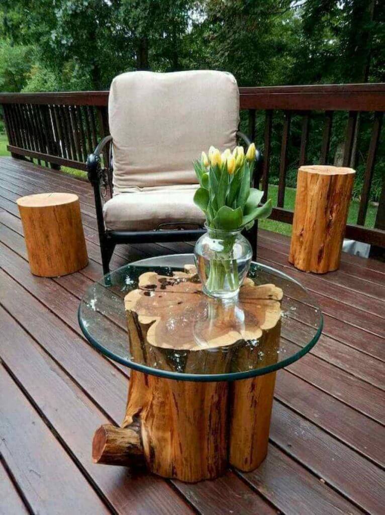 cool tree stump ideas Natural and Modern Table