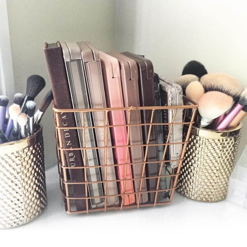 makeup storage ideas for small spaces Copper Makeup Storage Box
