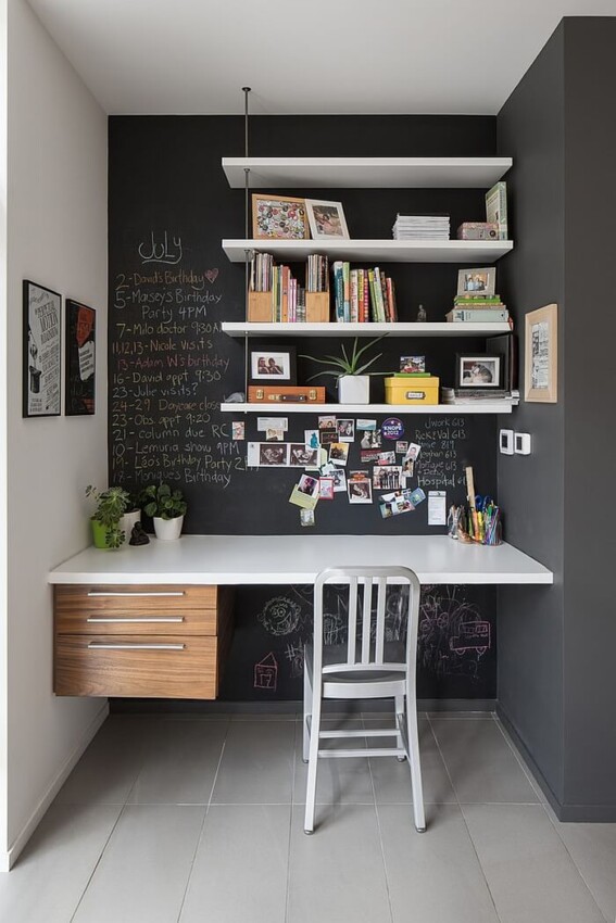 small study room ideas Study Room with Chalkboard Wall
