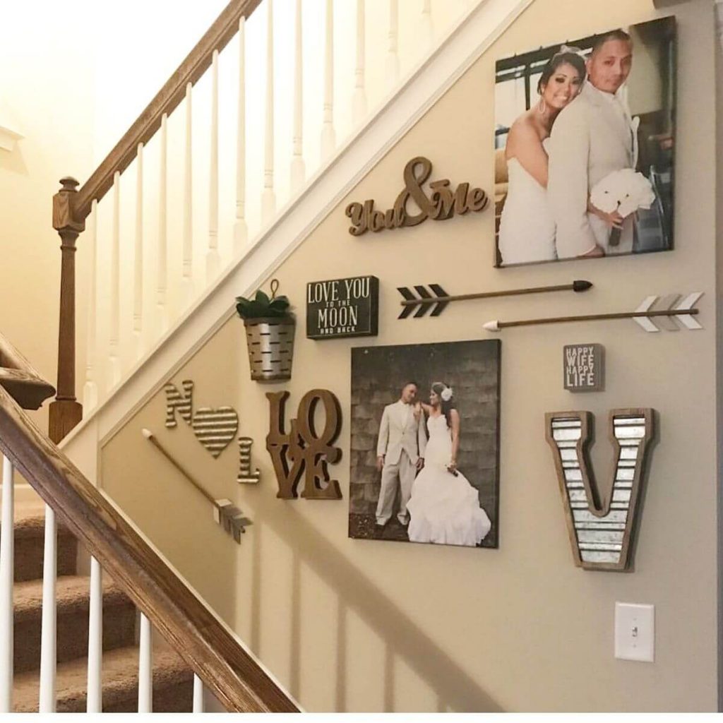 staircase wall picture ideas Romantic Staircase Wall decor