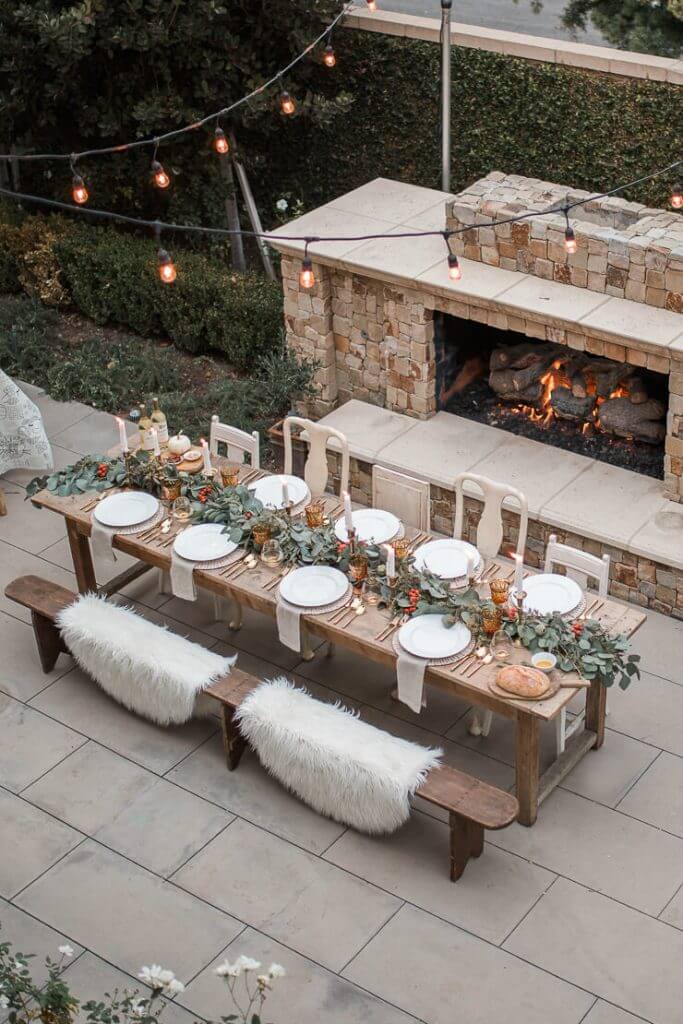 stone outdoor fireplace ideas Fireplace for Thanksgiving